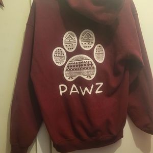 PAWZ red tribal pullover